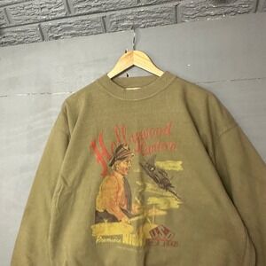 AVIREX LTD Hollywood Canteen Graphic Sweatshirt Men's Size M Olive Green Cotton